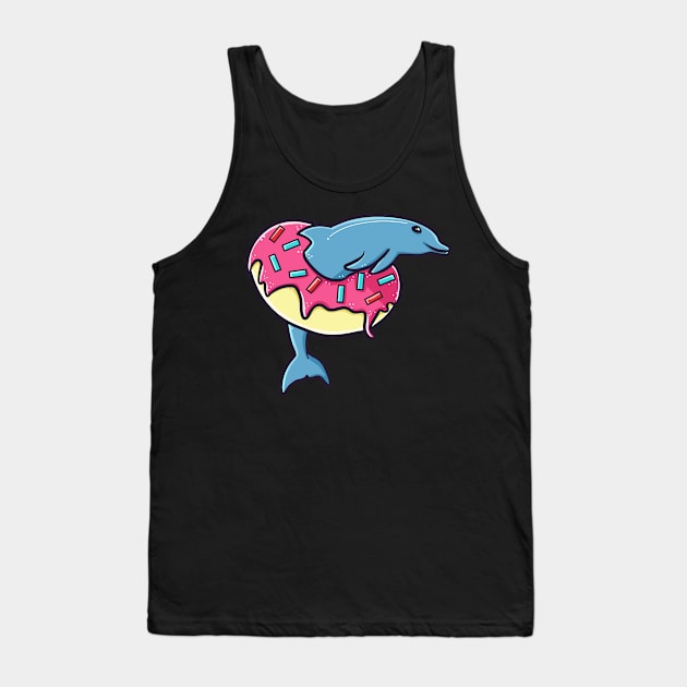 Funny Donut Dolphin Gift Love T-Shirt Tank Top by Dr_Squirrel